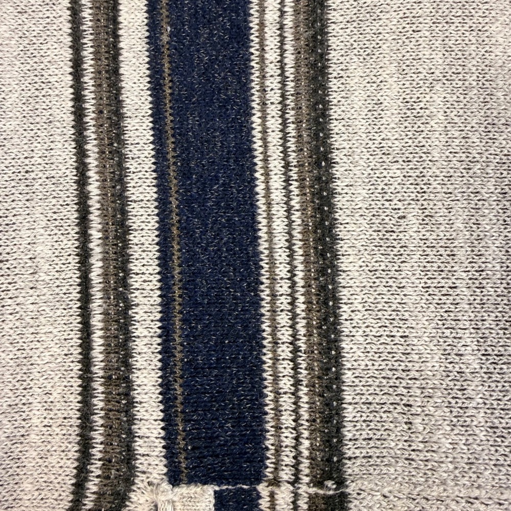 Lucky Brand Mens‎ M Baja Hoodie Gray Navy Pullover Surf Boho Skater Street Knit - Picture 12 of 14